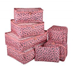 Vercord 7 Set Travel Packing Organizers Cubes Mesh Luggage Cloth Bag Cubes With Bra/Underwear Cu ...