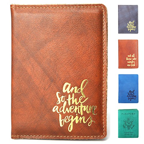 SanSiDo RFID Blocking Leather Passport Cover Passport Holder Travel Wallet Passport Wallet Case  ...
