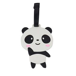 Onway Cute Cartoon Panda Suitcase Luggage Tags, Silicone Travel Luggage ID Tag for Kids