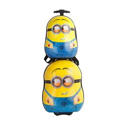 MOREFUN Minion 20” Kids Carry on Luggage and 16” Travel Backpack for Toddlers (Minio ...