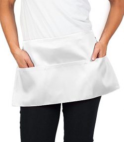 KNG 6 Pack – White Waist Apron, 11 inch