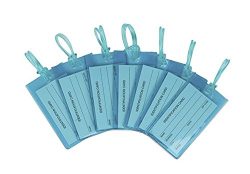 7 Pack TravelMore Luggage Tags For Suitcases, Flexible Silicone Travel ID Identification Labels  ...