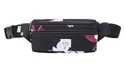 521s Fashion Waist Bag Cute Fanny Pack | 8.0″x2.5″x4.3″ | Magnolia, Black