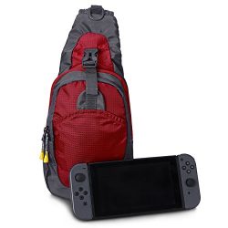 HDE Nintendo Switch Backpack Gamer Elite Crossbody Travel Bag Holds Console Games Joy-Cons and M ...