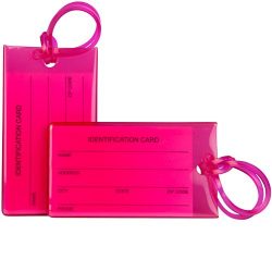 2 Pack TravelMore Luggage Tags For Suitcases, Flexible Silicone Travel ID Identification Labels  ...