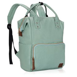 Veegul Wide Open Multipurpose School Backpack Lightweight Travel Bag 18L Mint Green