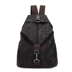 MiCoolker Canvas Backpack Sports Shoulders Bag Classic Vintage Student Satchel Bookbags Casual T ...