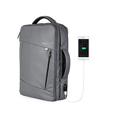 Laptop Backpack with USB Charging Port, ROMOSS Convertible Water-Resistant Business Briefcase Tr ...