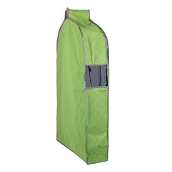 uxcell Non-woven Fabric Household Zippered Clothing Clothes Dress Garment Suit Cover Bag Green