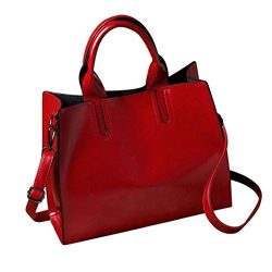 TLoowy™ Clearance! Women Faux Leather Simple Shoulder Bag Tote Bag Crossbody Bag Purse Sa ...