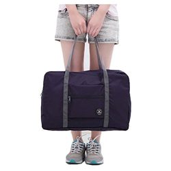 Ac.y.c Travel Duffel Bag for Women Foldable Carry On Express Weekender Organiser (Dark Blue)