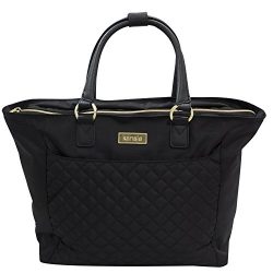 kensie Laptop and tablet and iPad 14″ Fashion Tote, Black with Gold Color Option