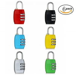 ZHW 4 Digit Combination Steel Padlocks – Approved Travel Lock for Suitcases & Baggage  ...