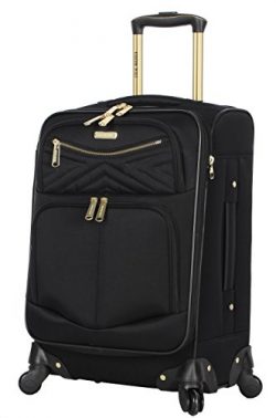 Steve Madden Luggage Carry On 20″ Expandable Softside Suitcase With Spinner Wheels (Rockst ...
