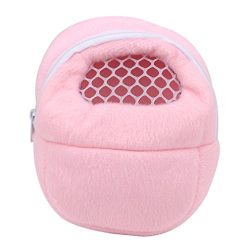 GUAngqi Pet Carrier Hamster Rat Hedgehog Small Animals Sleeping Traveling Bag,Pink