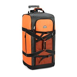 Achim Home Furnishings Imports Polaris 30″ Mega Wheeled Duffel Bag, Orange