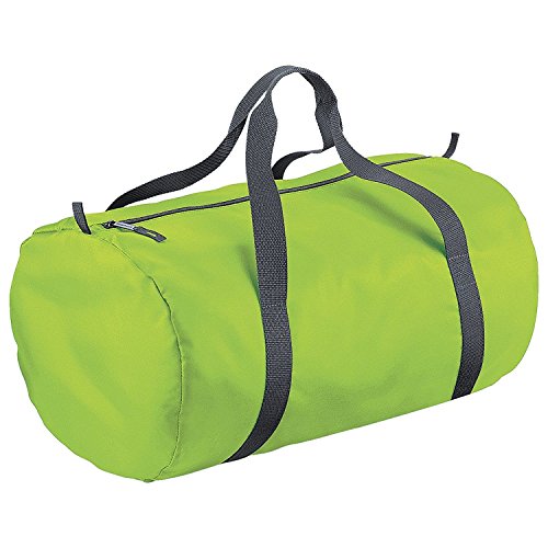 BagBase Packaway Barrel Bag / Duffel Water Resistant Travel Bag (32 Liters) (One Size) (Lime Green)