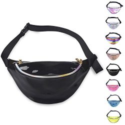 Miracu Holographic Fanny Pack, 80s Fanny Packs for Women and Men, Shiny Waist Pack Bum Bag Fashi ...