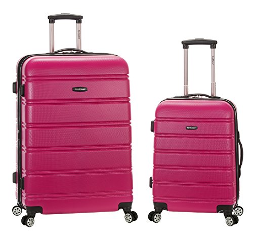 Rockland 20 Inch 28 Inch 2 Piece Expandable Abs Spinner Set, Magenta ...