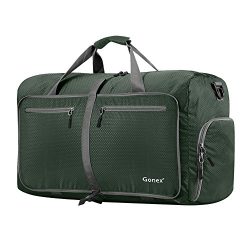 Gonex 60L Foldable Travel Duffel Bag Water & Tear Resistant, Dark Green