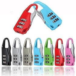 Rely2016 Suitcase Luggage Resettable Code Lock Padlock Security Lock 3 Digit Combinations for Tr ...