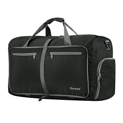 Gonex 60L Foldable Travel Duffel Bag Water & Tear Resistant, Gray