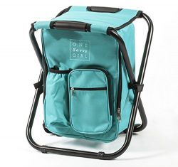 One Savvy Girl Ultralight Backpack Cooler Chair – Compact Lightweight and Portable Folding ...