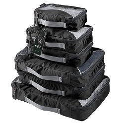 G4Free Packing Cubes 6pcs Set Travel Accessories Organizers Versatile Travel Packing Bags(Black)