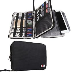 BUBM Double Layer Electronics Organizer/Travel Gadget Bag For Cables,Memory Cards,Flash Hard Dri ...