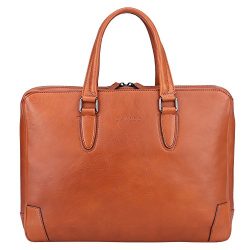 Banuce Italian Leather Briefcase for Men and Women Business Travel Work Tote Bag Attach Case U-z ...