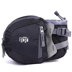 EGOGO travel sport waist pack fanny pack hiking bag with water bottle holder (Black)