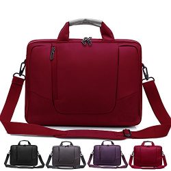 Laptop Crossbody Messenger Bag, Soft Nylon, Foam Padded Briefcase, Removable Shoulder Strap R ...