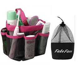 Quick Drying 8 Pockets Hanging Toiletry Makeup Cosmetic Bath Shower Organizer Storage Tote Mesh  ...