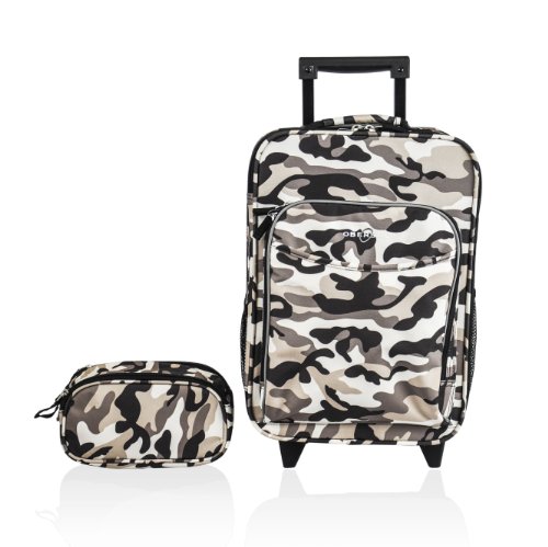 Obersee Kids Luggage and Toiletry Bag Set, Camo