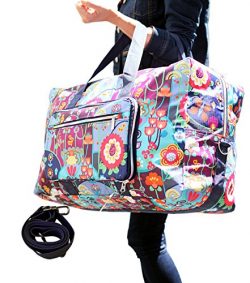 Travel Bag Foldable Large Travel Duffel Checked Bag Carry On Bag Luggage Tote Lightweight Tote B ...
