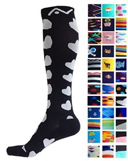 Compression Socks (1 pair) for Women & Men by A-Swift – Graduated Athletic Fit for Run ...