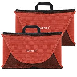 Gonex Packing Folder,15″ Travel Garment Bag for Shirt 2pcs Tangerine