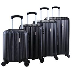 ORKAN ABS 4Pcs Luggage Travel Set Bag hardside Trolley Spinner Suitcase Expandable w/TSA lock lu ...