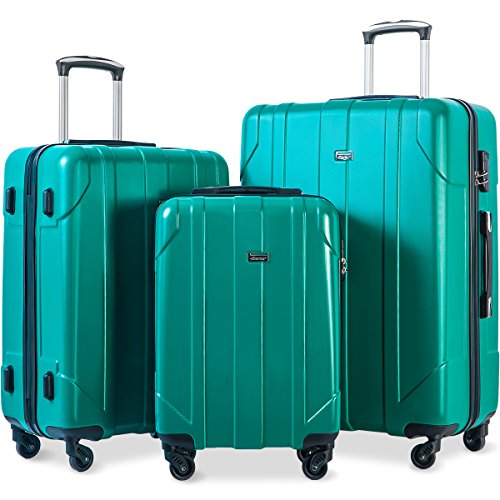 Merax 3 Piece P.E.T Luggage Set Eco-friendly Light Weight Spinner ...