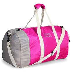 travel inspira Foldable Duffel Travel Duffle Bag Collapsible Packable Lightweight Sport Gym Bag