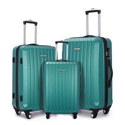 Fochier Luggage 3 Piece Spinner Luggage Set Lightweight Suitcase