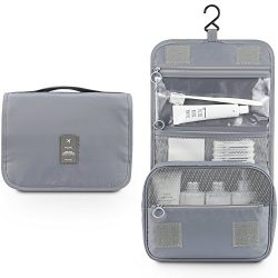 Toiletry Organizer,Mossio Large Capacity Suitcase Luggage Portable Dopp Kit Wash Bag Grey