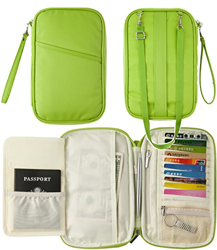 Multifunctional Travel wallet Passport Wallet with Hand Strap, Passport Holder Travel Organizer ...