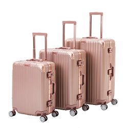 ORKAN AL frame design hard shell luggage Carry On Suitcase 1pc/3 pcs 4 wheels/light weight/TSA L ...