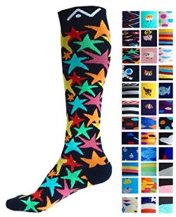 Compression Socks (1 pair) for Women & Men by A-Swift – Graduated Athletic Fit for Run ...