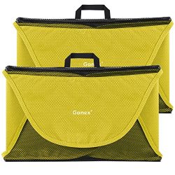 Gonex Packing Folder,18″ Travel Garment Bag for Shirt 2 pcs Yellow