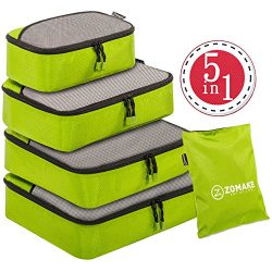 5 Set Packing Cubes for Travel Carry On Luggage Organizer Bags Cubes – with Laundry Bag