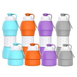 Collapsible water bottle 19.6oz/580ml can Hang a Belt or on the Bike Rack,Pocket,Backpack,Briefc ...