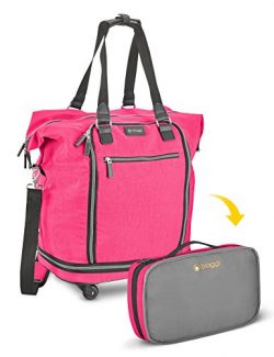 Zipsak 20″ Micro-Fold Spinner Fashion Tote (Pink)