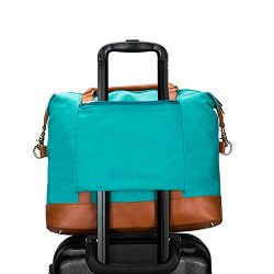 CAMTOP Women Ladies Weekender Travel Bag Canvas Overnight Carry-on Duffel Tote Luggage (Teal)